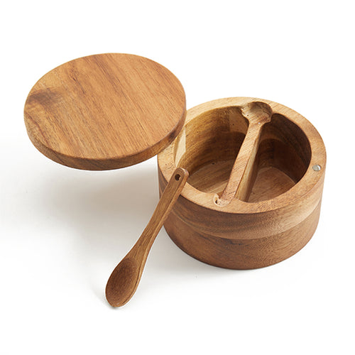 Wood Box Cellar Keeper with Spoon